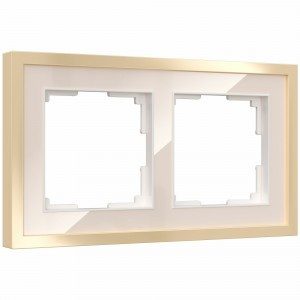 Werkel рамка СУ 2 мест. Baguette (айвори/латунь) W0022851 a060235