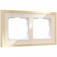 Werkel рамка СУ 2 мест. Baguette (айвори/латунь) W0022851 a060235