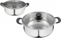 Кастрюля с крышкой PROMO 5,5л, 29,5*12см, нерж.сталь (0,3мм), однослойное дно 104617 Mallony
