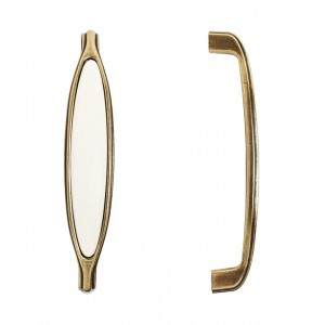 Ручка-скоба мебельная мет/керам 128 C0003-128 AB стар бронза 2шт (цена за пару ) ( 10,100) StahlBuro