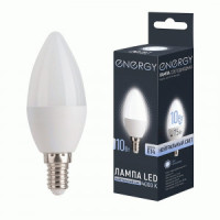 Energy лампа св/д свеча С37 E14 10W(750lm) 4000К 4К 38x112 матов (10!) 109292