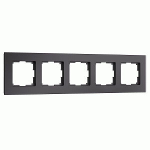 Werkel рамка СУ 5 мест. Senso (черный, стекло soft-touch) W0053108