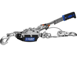 Лебедка ручная рычажная ЗУБР "ПРОФЕССИОНАЛ", тросовая, 4 т, 3 м, в сумке