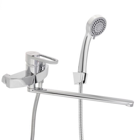 RAIN Смеситель для ванны Авантюрин, прямой излив 35см, душ. набор, картридж 35мм, латунь, хром