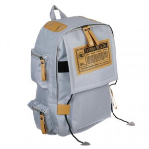 Рюкзак подростковый 41x26x14см, 1 отд., 5 карм., клапан на липучке, веревки, ПЭ, иск.кожа, 3 цвета