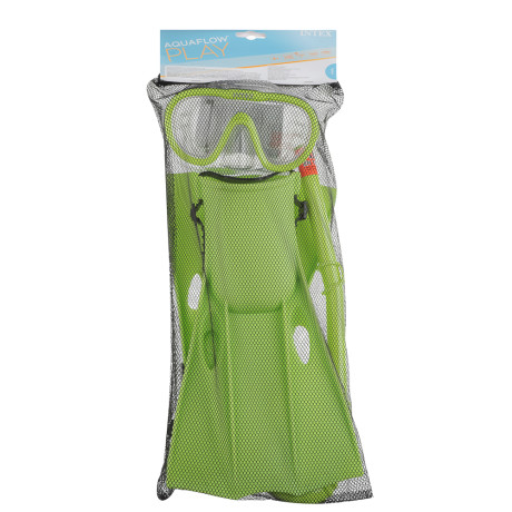 INTEX Набор для плавания (маска, трубка, ласты), от 8 лет, 55655