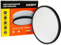 СТАРТ св-к встр. св/д даунлайт 36W(3240lm) 3-4-5К 400x25 IP40 круг диммер черн 19462