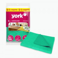 Салфетки вискозные(100%)35*50см,сверхвлаговпитывающая,5+1шт/уп,Люкс,020330/ YORK