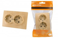 TDM Таймыр роз. СУ 2 мест. 16А сосна (керам. осн., земля) (10!) SQ1814-0214