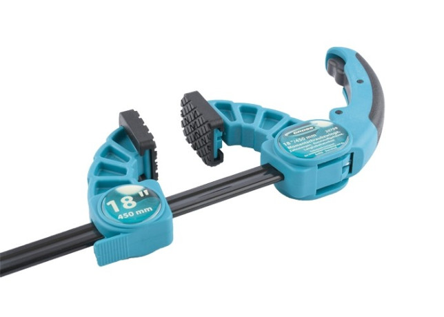 Струбцина реечная быстрозажимная, пластиковый корпус, рычажный храповой механизм, 18"/450 мм Gross