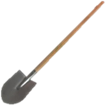 Лопата штыковая средняя, 170х240мм, черенок лакированная осина 105 см (Ø36 мм, пластиковая V-ручка), толщина 1,5мм