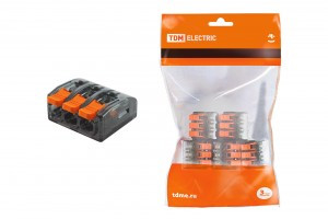TDM клемма СМК с рычагом СК-613 (3x2,5мм2), 32А, (уп.5шт, цена за уп) (20!) SQ0527-0032