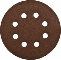 Круг шлифовальный ЗУБР &quot;СТАНДАРТ&quot; из абразивной бумаги на велкро основе, 8 отв., Р120, 125мм, 5шт