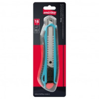 Smartbuy нож строительный, 18 мм, отламываемое лезвие, прорезиненный корпус SBT-KNB-18P2