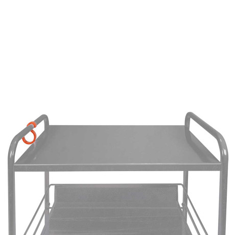 Этажерка 3-х пол. "Ладья 33КС" графит Э356Г столик дер., 2 полки, колеса 450х300х650мм