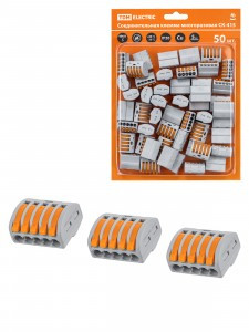 TDM клемма с рычагом СМК 222-415 5х2,5мм2 (СК-415) (блистер 50шт, цена за блистер) SQ0527-0018