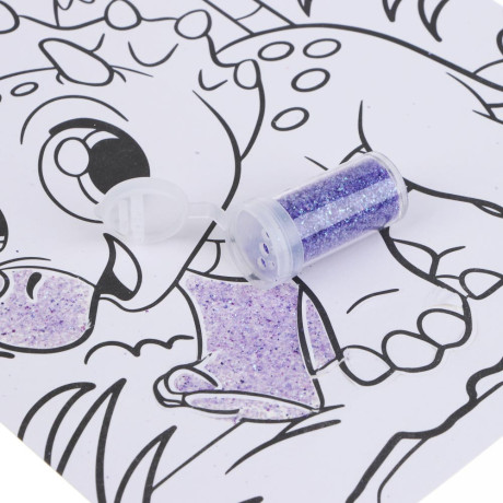 ХОББИХИТ Набор для творчества "Блестящие картинки", блестки, бумага, пластик РР, 20,5х28,5см, 4 диз.