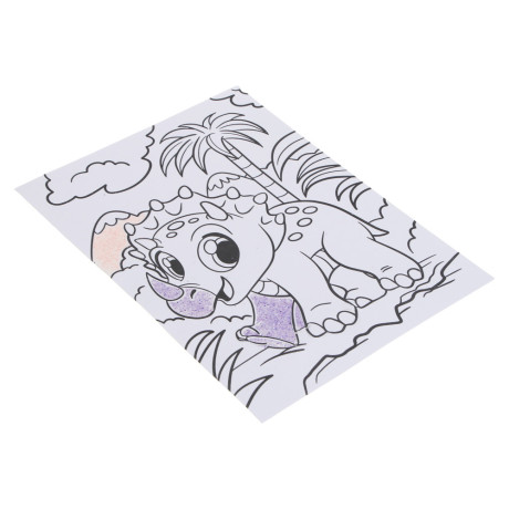 ХОББИХИТ Набор для творчества "Блестящие картинки", блестки, бумага, пластик РР, 20,5х28,5см, 4 диз.