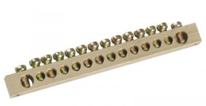 IEK шина PEN "земля-ноль" 6х9мм 14/2 (14групп/креп по краям)