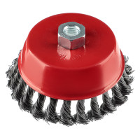ЕРМАК Щетка металл. для УШМ 125мм/М14 крученая (чашка)