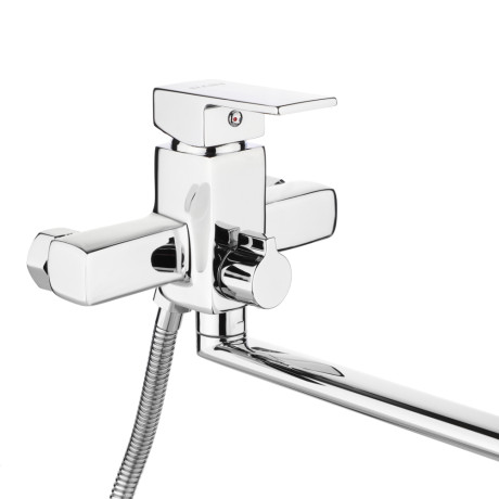 RAIN Смеситель для ванны Цитрин, прямой излив 30см, душ. набор, картридж 35мм, латунь, хром