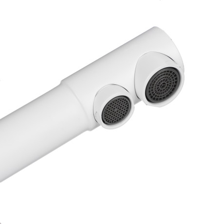 СоюзКран Смеситель для кухни с фильтром для пит. воды, картридж 35мм, нерж. сталь, белый SS01-G132