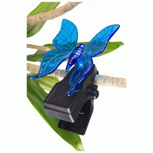 Св-к декоративный на прищепке "Бабочка" на солнечной батарее 109156 Park