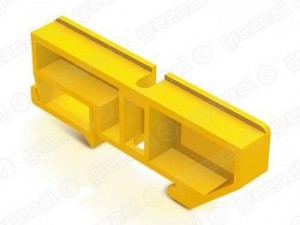 GREENEL Изолятор для установки шины на DIN-рейку 35мм, ЖЕЛТЫЙ (уп.100шт, цена за шт) GE60021-09