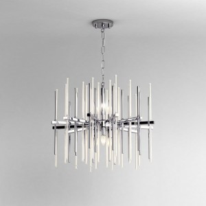 Bogate's  св-к св-к подвесной  E14 6x60 Вт 600х600х450 металл прозрачный/хром Allure 355/6 a057233