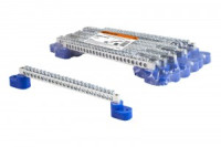 TDM Шина "N" нулевая 6х9мм на двух угл. изоляторах 24 групп никелированная (10!) SQ0801-0316