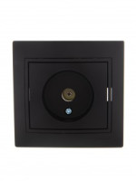 Lezard Мира роз. TV СУ 1 мест. черный бархат (RG6, оконечн.) (корпус PC) 701-4242-130