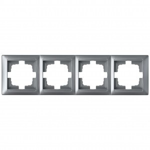 Bylectrica СТИЛЬ Рамка 4-х мест. серебро, (ЮЛИГ.735212.217 серебро)