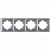 Bylectrica СТИЛЬ Рамка 4-х мест. серебро, (ЮЛИГ.735212.217 серебро)