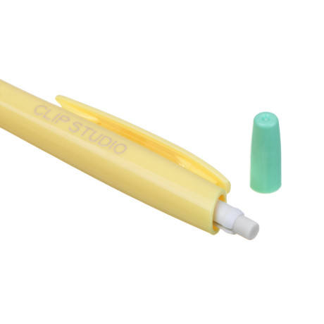 Карандаш механический ClipStudio 0,7мм, с ластиком, пластик, 4 цвета корпуса