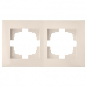 Bylectrica НОВЫЙ СТИЛЬ рамка 2 мест. СУ беж., (ЮЛИГ.735212.552 бежевый)