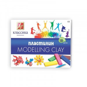 Пластилин д/моделирования Луч Классика 18цв 360гр со стеком