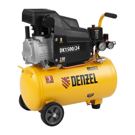 Компрессор воздушный DK1500/24, Х-PRO 1.5 кВт, 230 л/мин, 24 л Denzel