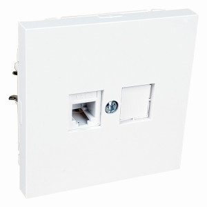 Bylectrica CARRE мех. роз. СУ 1 мест. тел. (корп. ABS) белый (ТР4-6601)