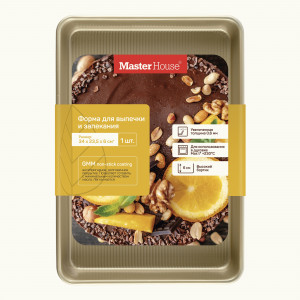 Форма д/выпечки сталь прямоуг 34*23,5*6см Клондайк 75982 Master House