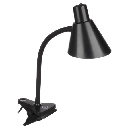 BY Светильник переносной настольный на прищепке, 230В, 5 Вт, 300Лм, металл, пластик, черный