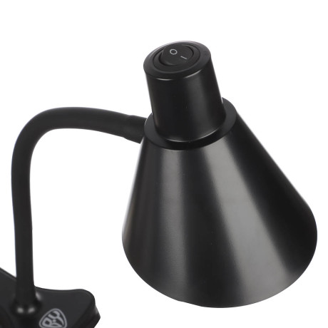 BY Светильник переносной настольный на прищепке, 230В, 5 Вт, 300Лм, металл, пластик, черный