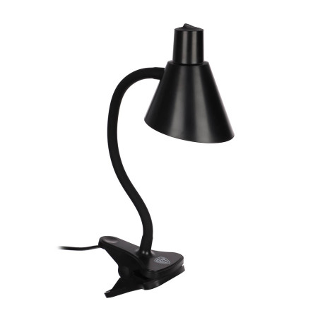 BY Светильник переносной настольный на прищепке, 230В, 5 Вт, 300Лм, металл, пластик, черный