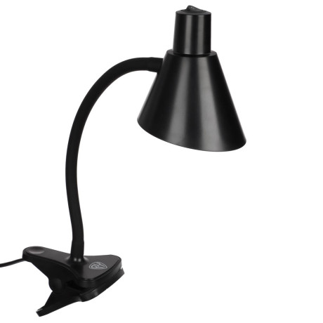 BY Светильник переносной настольный на прищепке, 230В, 5 Вт, 300Лм, металл, пластик, черный