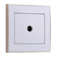 Lezard RAIN роз. TV оконечная СУ 1 мест. бел. с бок. вст. золото (корпус PC) 703-0226-130