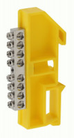 ЭРА шина PE земля ШНИ-6х9-8-Д-Желтый 8 отв.на DIN-изоляторе никелирован. (уп.10шт, цена за шт) 44140