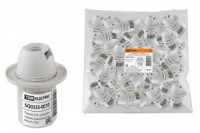 TDM патрон E14 пластик, люстровый с кольцом, термостойкий, белый 4А (50!) SQ0335-0010