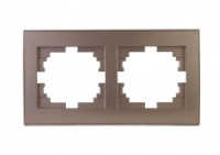 Lezard RAIN рамка 2 мест. гориз. бронза матовый (PC) 703-3131-147