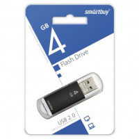 Флэш-диск (флэшка) USB UFD Smartbuy 4GB V-Cut Black (SB4GBVC-K)