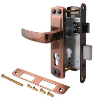 Замок врез 1601-AC Apecs (медь) б/цил. (аналог Зенит, ДААЗ и др. 55мм)  \12