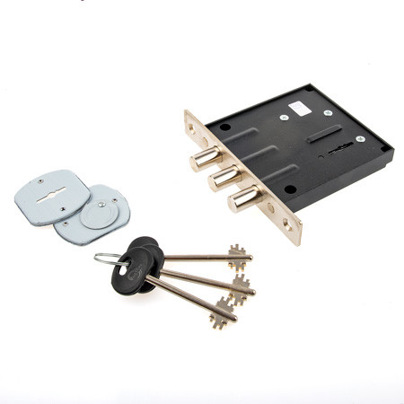 Замок врез ЗВ8-842 (3 ключа, сувальдный, 3 ригеля 13,5мм) Меттэм  \20